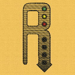 Gemless Alphabet R-sm machine embroidery designs