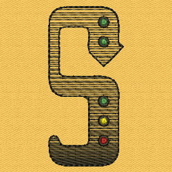 Gemless Alphabet S-sm machine embroidery designs