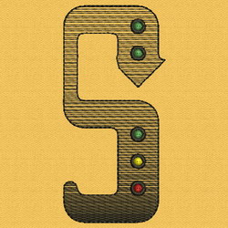 Gemless Alphabet S-lg machine embroidery designs