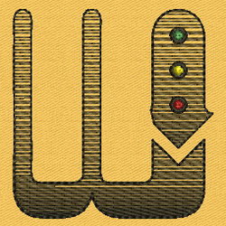 Gemless Alphabet W-sm machine embroidery designs