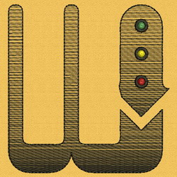 Gemless Alphabet W-lg machine embroidery designs