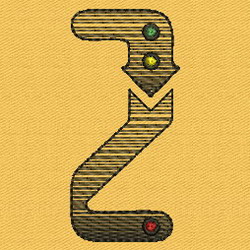 Gemless Alphabet Z-sm machine embroidery designs