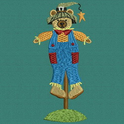 Beary Scarecrows 02 machine embroidery designs