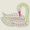 Fancy Floral Swan 08
