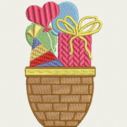 Baskets machine embroidery designs