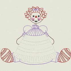 Vintage Annie Girl 01 machine embroidery designs