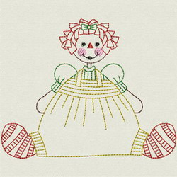 Vintage Annie Girl 02 machine embroidery designs