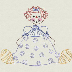 Vintage Annie Girl 03 machine embroidery designs
