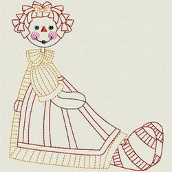 Vintage Annie Girl 04 machine embroidery designs