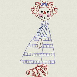Vintage Annie Girl 06 machine embroidery designs