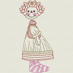 Vintage Annie Girl 09 machine embroidery designs