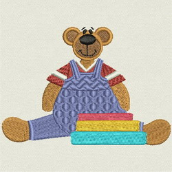 Back to School Bears 05 machine embroidery designs
