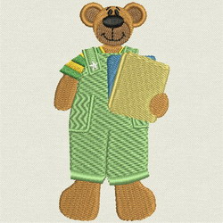 Back to School Bears 09 machine embroidery designs