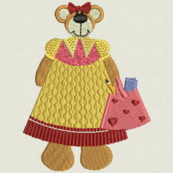 Back to School Bears 12 machine embroidery designs