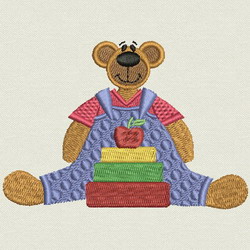 Back to School Bears 13 machine embroidery designs