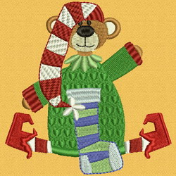 Beary Christmas 03 machine embroidery designs
