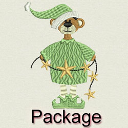 Beary Christmas II machine embroidery designs