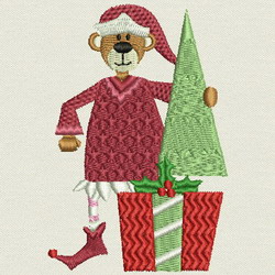 Beary Christmas II-01 machine embroidery designs