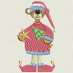 Beary Christmas II-16 machine embroidery designs