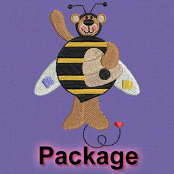 Bumbling Honey Bears machine embroidery designs