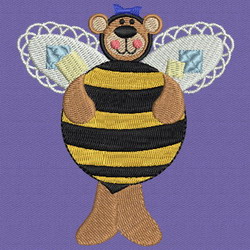 Bumbling Honey Bears 05 machine embroidery designs