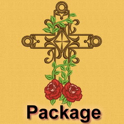 Rose Cross machine embroidery designs