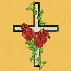 Rose Cross 02 machine embroidery designs