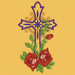 Rose Cross 04 machine embroidery designs