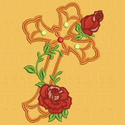 Rose Cross 07 machine embroidery designs