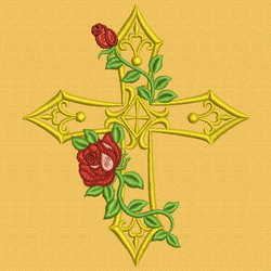 Rose Cross 10 machine embroidery designs