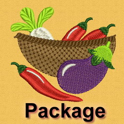 Vegetable machine embroidery designs