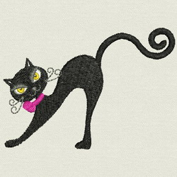 Black Cat 01 machine embroidery designs