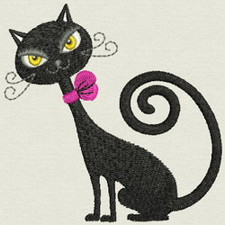 Black Cat 03 machine embroidery designs