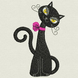 Black Cat 04 machine embroidery designs