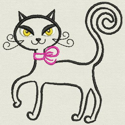 Vintage Black Cat(SM) 02 machine embroidery designs