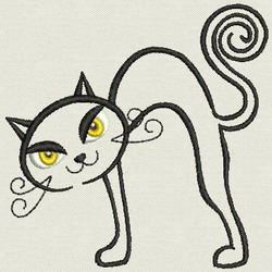 Vintage Black Cat(SM) 05 machine embroidery designs