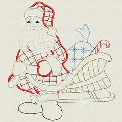 Vintage Christmas Santa 02(Lg) machine embroidery designs