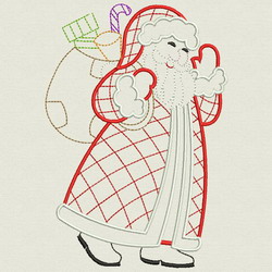 Vintage Christmas Santa 04(Lg) machine embroidery designs