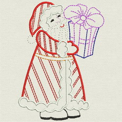 Vintage Christmas Santa 05(Sm) machine embroidery designs