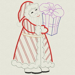 Vintage Christmas Santa 05(Lg) machine embroidery designs