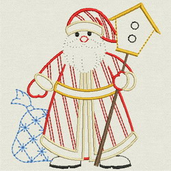 Vintage Christmas Santa 07(Sm) machine embroidery designs