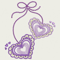 Victorian Hearts 07 machine embroidery designs