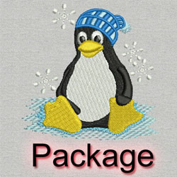 Adorable Penguins machine embroidery designs