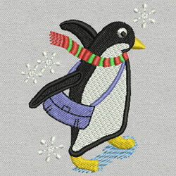 Adorable Penguin 05 machine embroidery designs