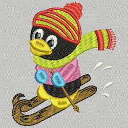 Adorable Penguin 06 machine embroidery designs