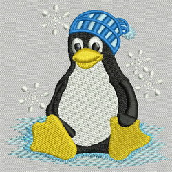 Adorable Penguin 08 machine embroidery designs