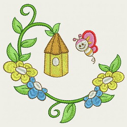 Cute Bee(LG) 02 machine embroidery designs