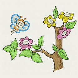 Cute Bee(LG) 03 machine embroidery designs