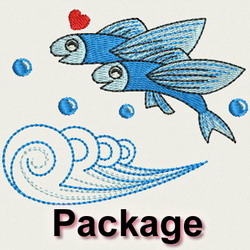 Aquatic Life machine embroidery designs