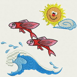 Summer Scenery 04 machine embroidery designs